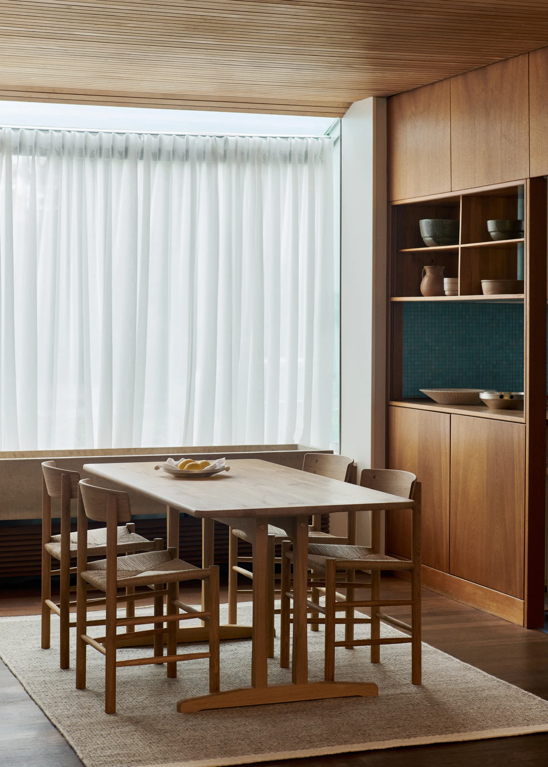 Krzesło J39, Olejowany dąb–plecionka natural, zestaw 6 szt.,  Fredericia Furniture