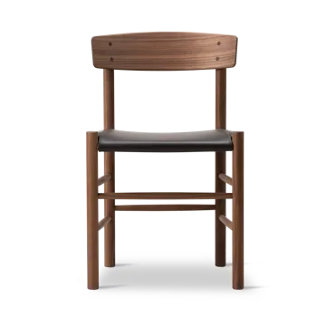 Krzesło J39 - Olejowany orzech-skóra Omni 377 ciemnobrązowa - Fredericia Furniture