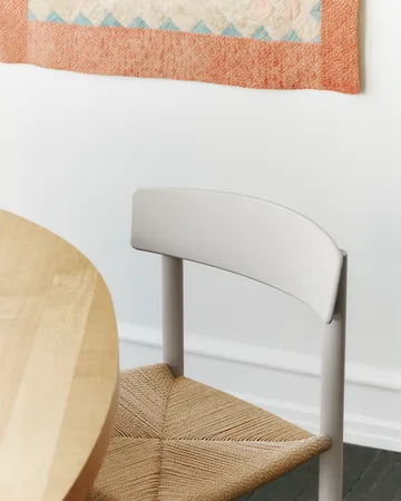 Krzesło J39 - Pebble grey-pleciony naturalny - Fredericia Furniture