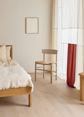 Krzesło J39 - Pebble grey-pleciony naturalny - Fredericia Furniture