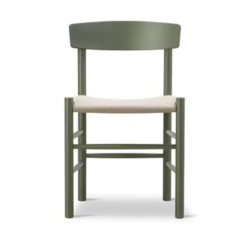 Krzesło J39 - Zieleń khaki-naturalne płótno - Fredericia Furniture