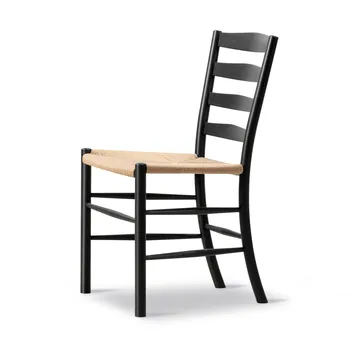 Krzesło Klint - Plecionka naturalna - dąb czarny lakierowany - Fredericia Furniture