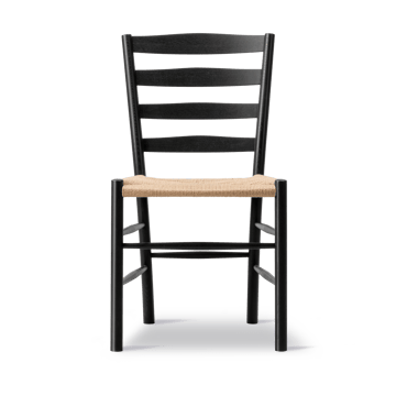 Krzesło Klint - Plecionka naturalna - dąb czarny lakierowany - Fredericia Furniture