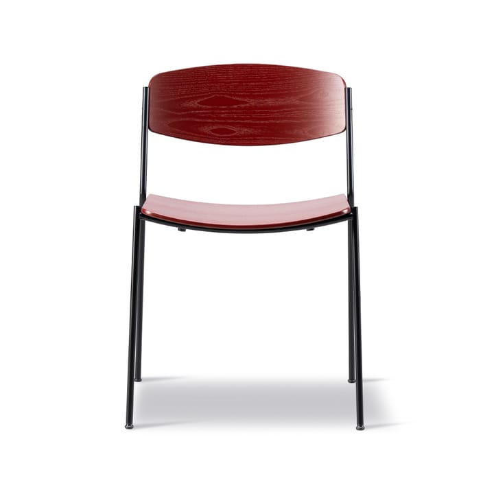 Krzesło Lynderup 3080 - Jesion czerwony - stelaż stalowy czarny - Fredericia Furniture