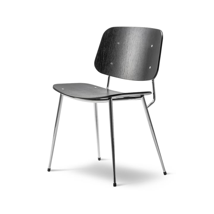 Krzesło Søborg Metal - Czarny - stelaż chromowany - Fredericia Furniture