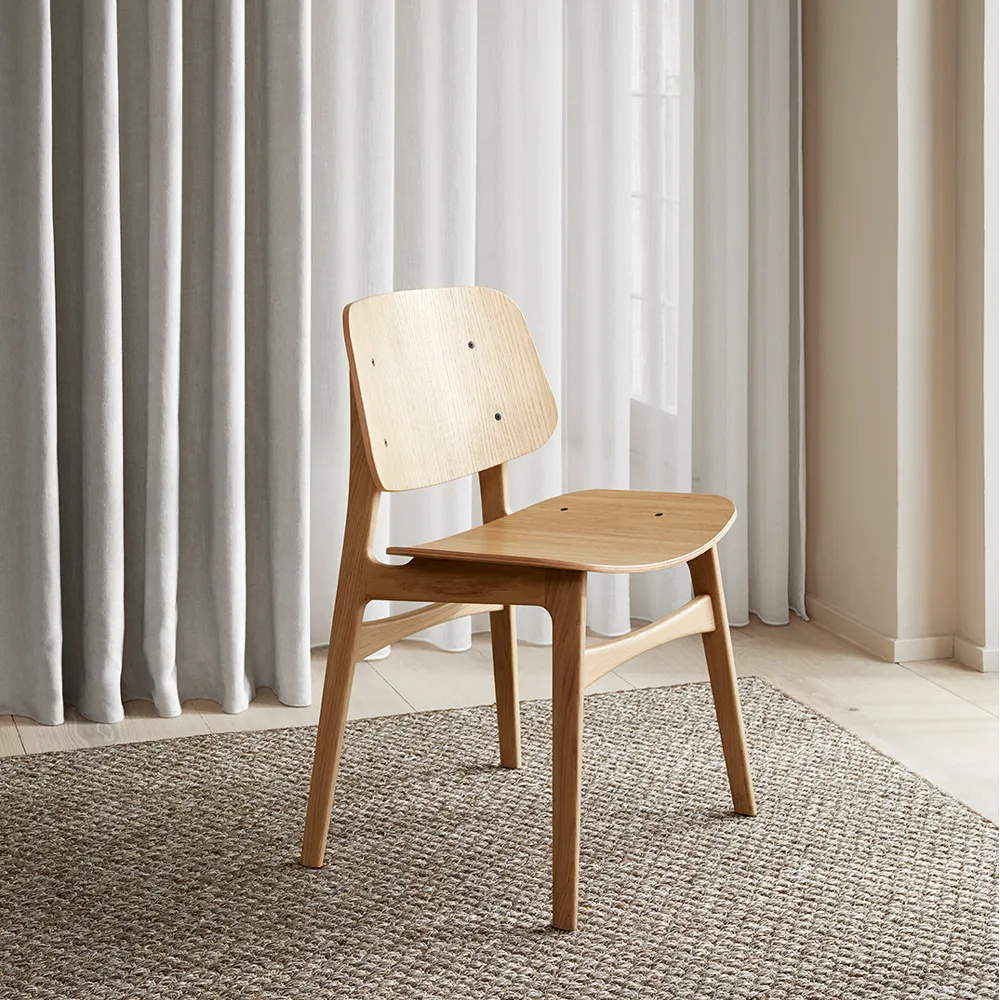 Krzesło Søborg wood , Dąb lakierowany Fredericia Furniture