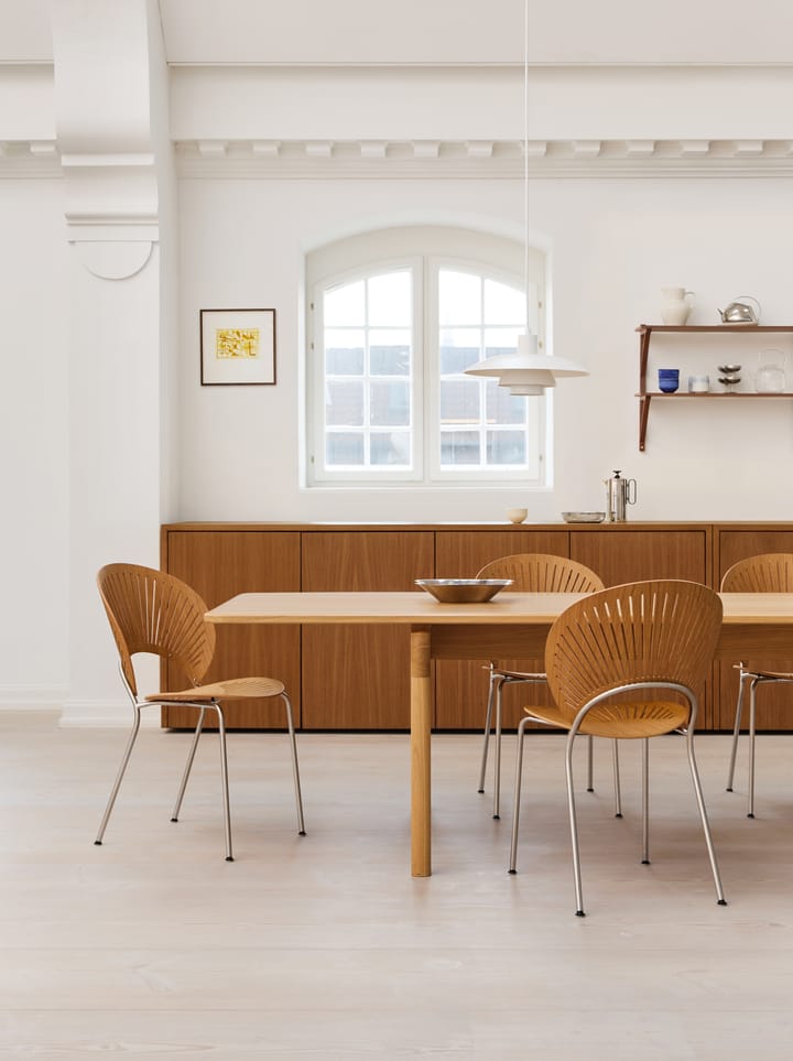 Krzesło Trinidad 3398, Dąb olejowany - stal nierdzewna szczotkowana Fredericia Furniture