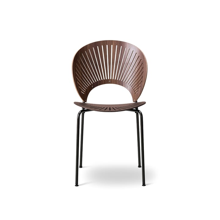 Krzesło Trinidad 3398 - Drewno orzecha włoskiego lakierowane - nogi czarne - Fredericia Furniture