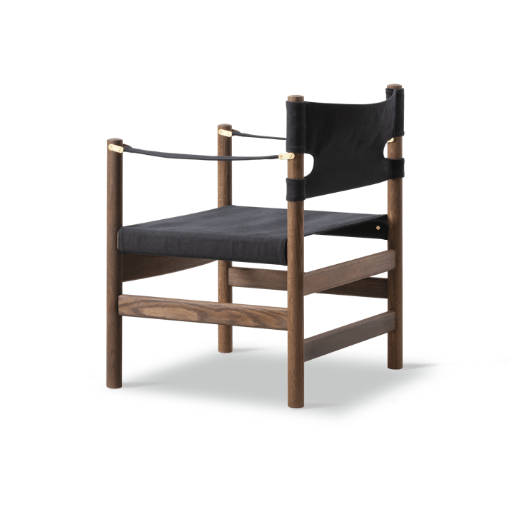Krzesło z podłokietnikami Canvas 21, Canvas czarny - dąb olejowany Fredericia Furniture