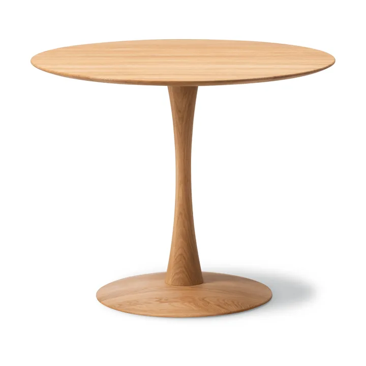 ND106 Trisse stół jadalniany - Olejowany dąb, Ø90x73 cm - Fredericia Furniture