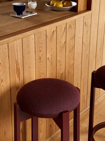 Podnóżek Pioneer wysoki - Odino RC43 bordeaux-bordeaux buk - Fredericia Furniture