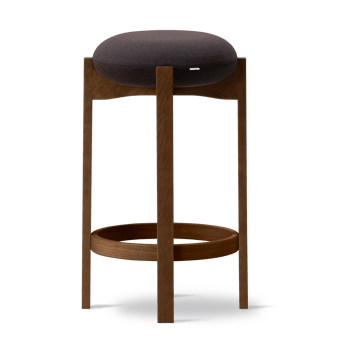 Podnóżek Pioneer wysoki - Vidar 386 - dąb lakierowany w kolorze wędzonej - Fredericia Furniture