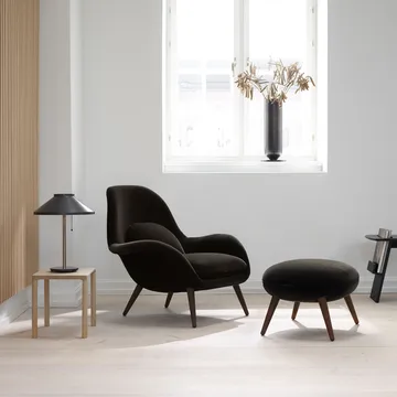 Podnóżek Swoon Ottoman - Hallingdal 65 130-dąb wędzony - Fredericia Furniture