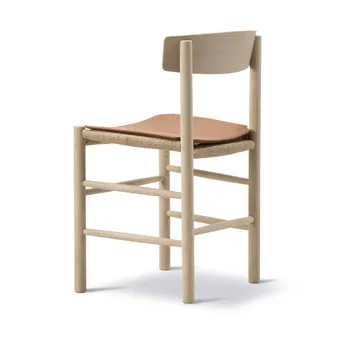 Poduszka siedziska ze skóry do krzesła J39 - Skóra Cera 905 Russet Brown - Fredericia Furniture