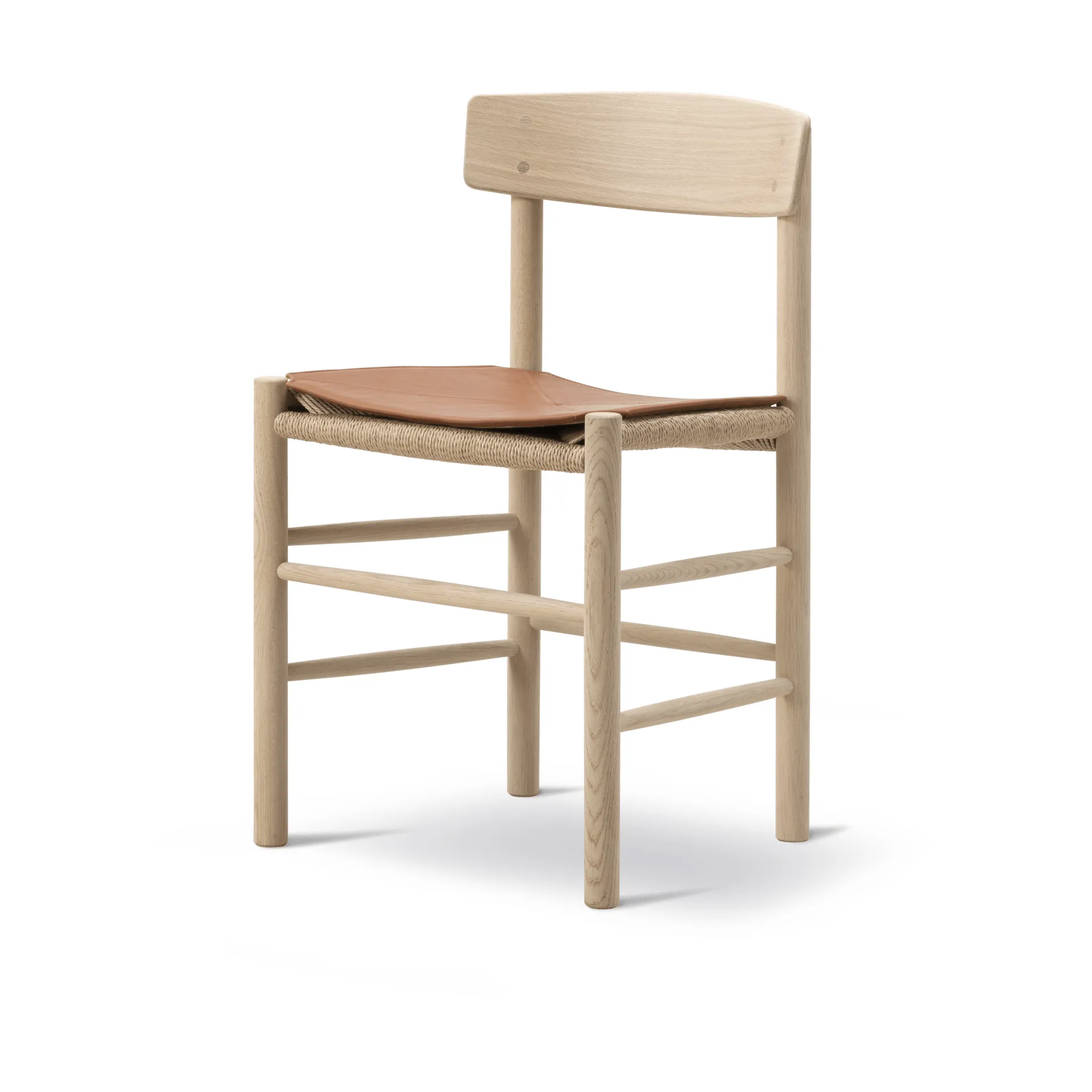 Poduszka siedziska ze skóry do krzesła J39, Skóra Cera 905 Russet Brown Fredericia Furniture