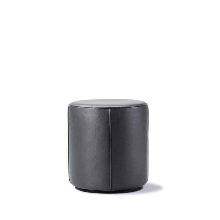 Puf Mono  - Skóra omni 301 black-Ø39 cm - Fredericia Furniture