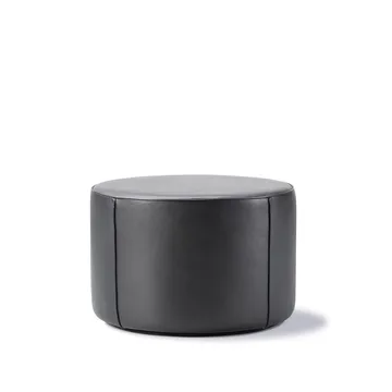 Puf Mono  - Skóra omni 301 black-Ø55 cm - Fredericia Furniture