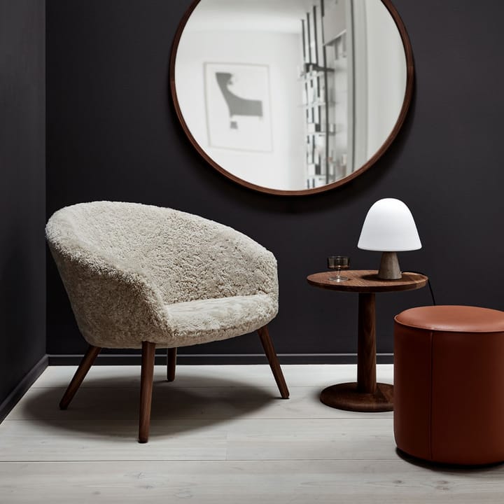 Puf Mono , Skóra omni 301 black-Ø55 cm Fredericia Furniture