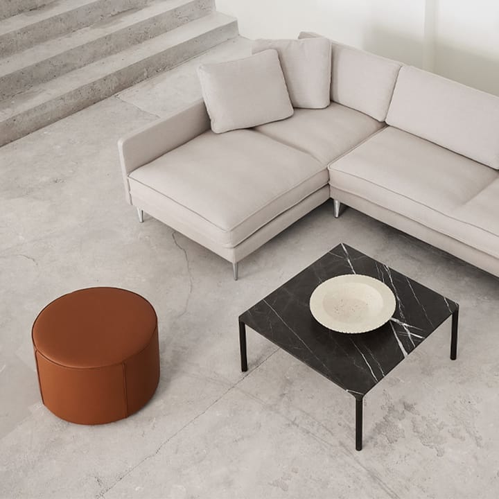 Puf Mono , Skóra omni 301 black-Ø55 cm Fredericia Furniture