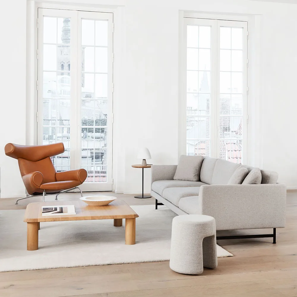Sofa Calmo 5623, Sunniva 783 - stal czarna Fredericia Furniture