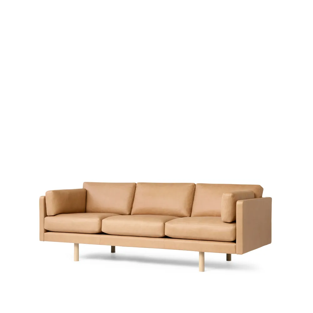 Sofa EJ220 2033, 3-osobowa, Skóra vegeta 90-dąb Fredericia Furniture