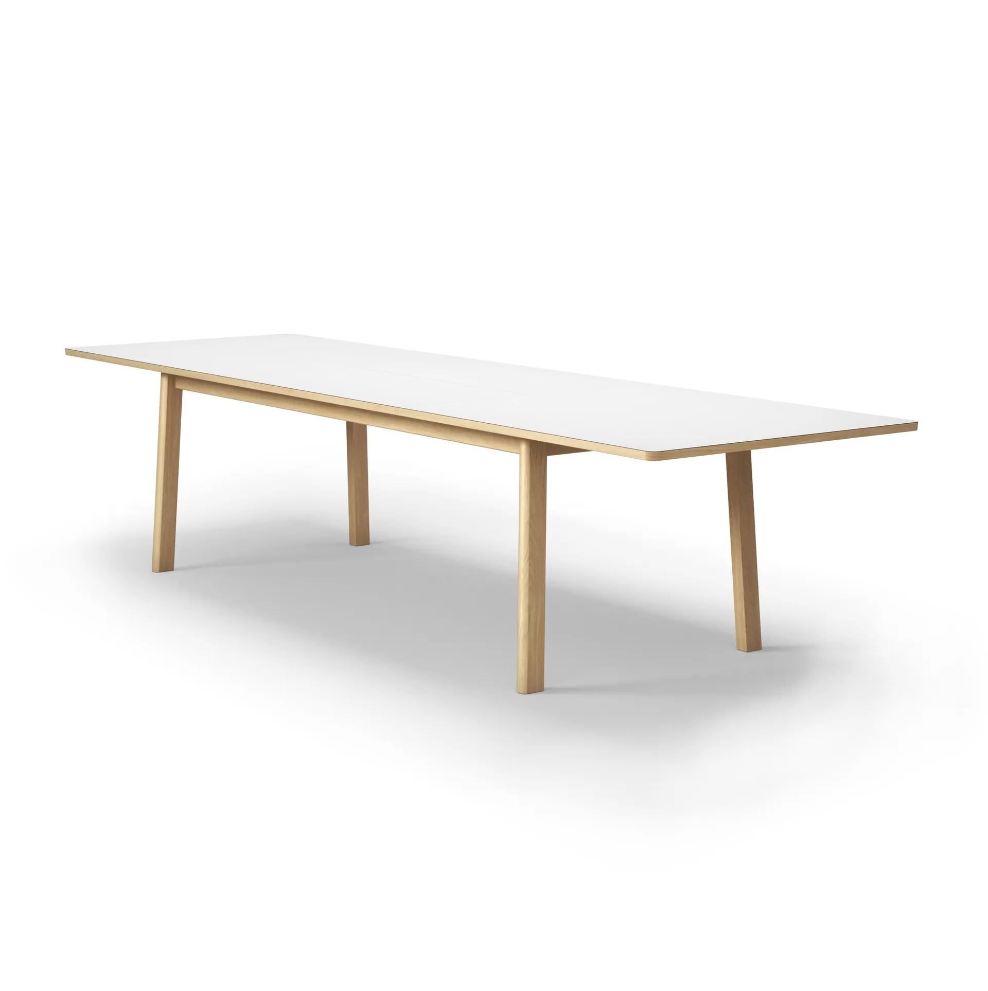 Stół jadalny Ana 220–320x95 cm, Nanolaminat biały - dąb natłuszczany mydłem Fredericia Furniture