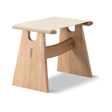 Stołek Seto - Naturell canvas-olejowany dąb - Fredericia Furniture