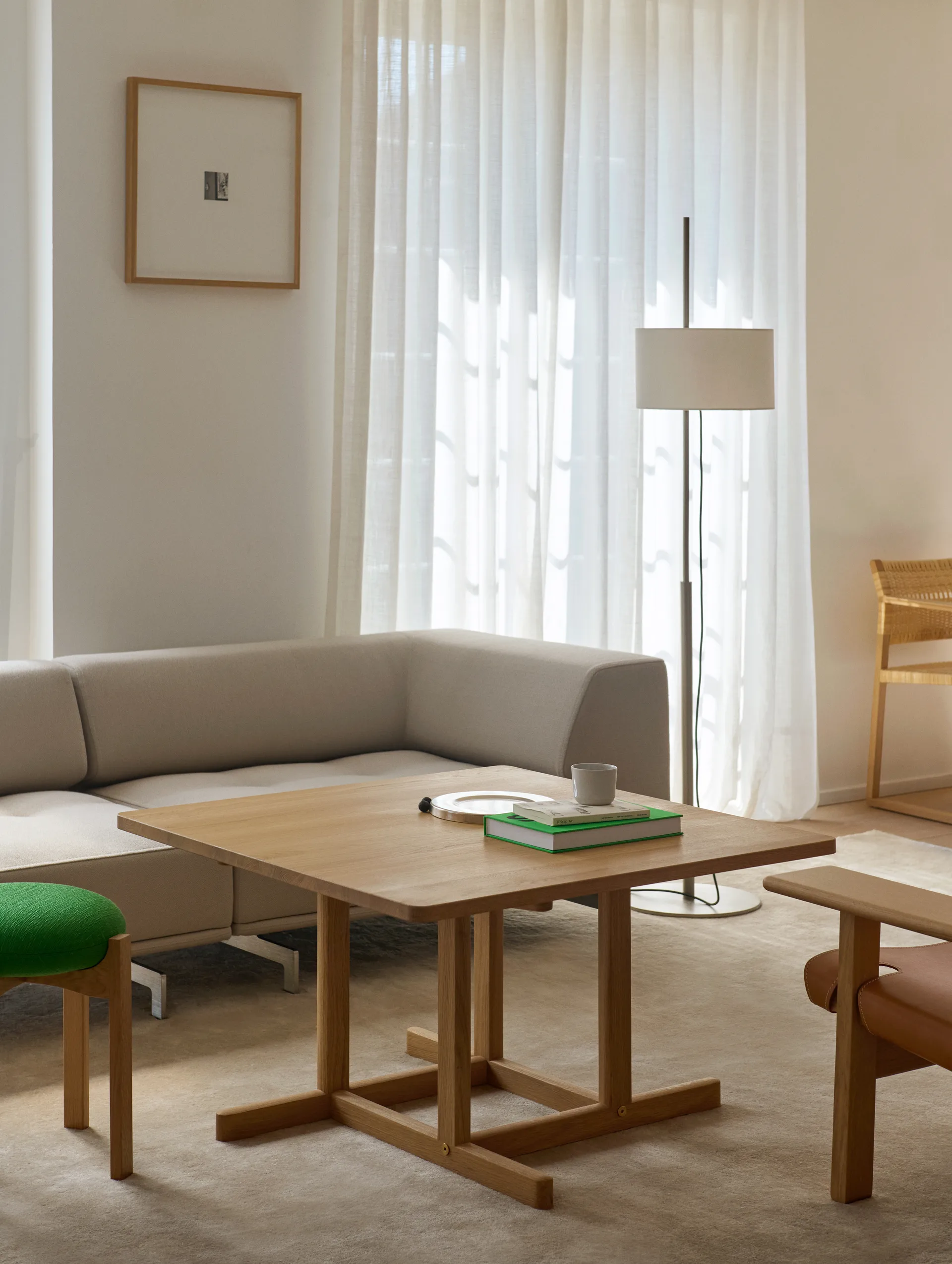 Stolik kawowy BM80 90x90 cm, Jasnoolejowany dąb Fredericia Furniture