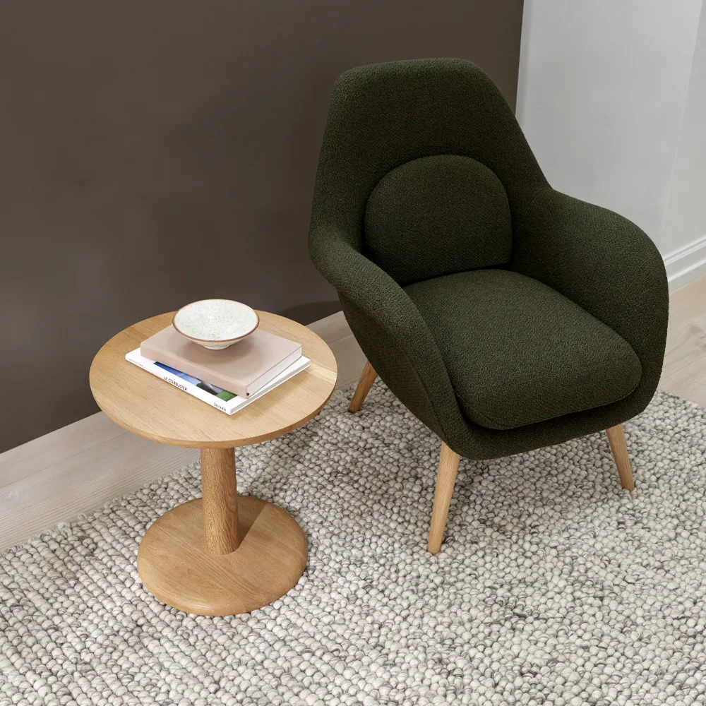 Stolik Pon, Dąb wędzony olejowany, Ø35 cm Fredericia Furniture