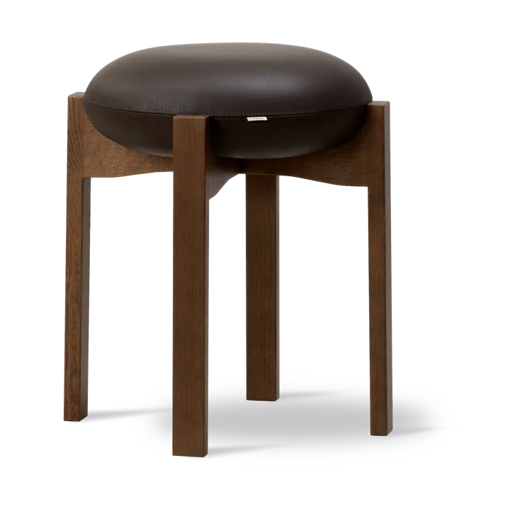 Taboret okrągły Pioneer niski - Primo 86-1 - dąb lakierowany w kolorze wędzonej - Fredericia Furniture