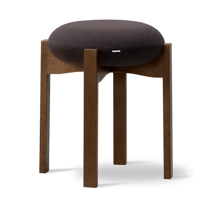 Taboret okrągły Pioneer niski - Vidar 386 - dąb lakierowany w kolorze wędzonej - Fredericia Furniture