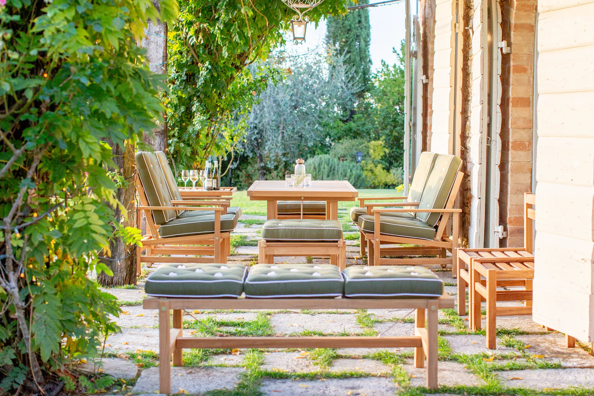 Ławka 45, Teak, 135 cm Fri Form