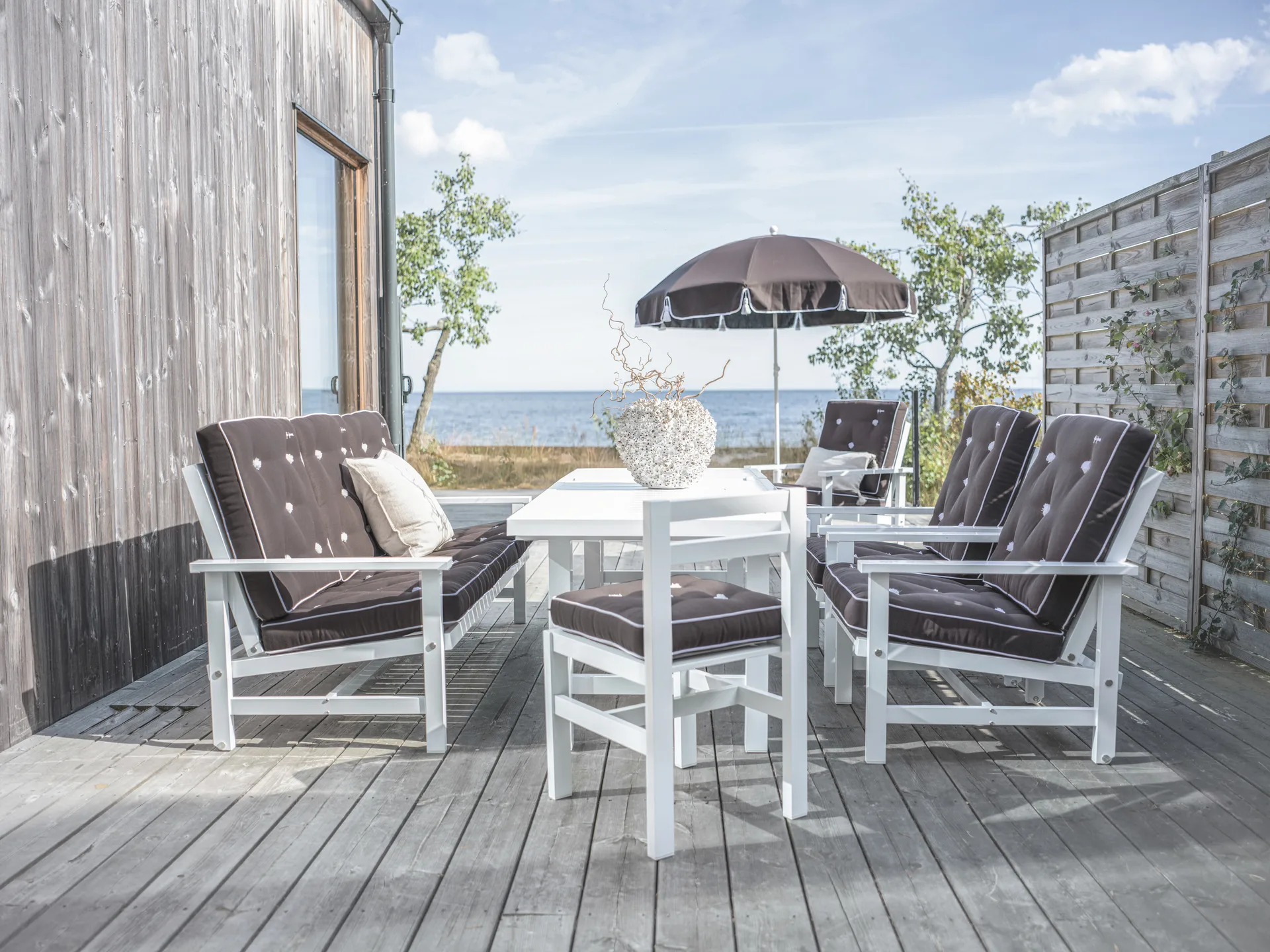 Parasol 90, Grey, Ø220 cm Fri Form