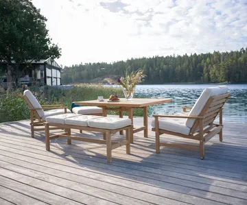 Stół 65 - Teak, 128×120×68 cm - Fri Form