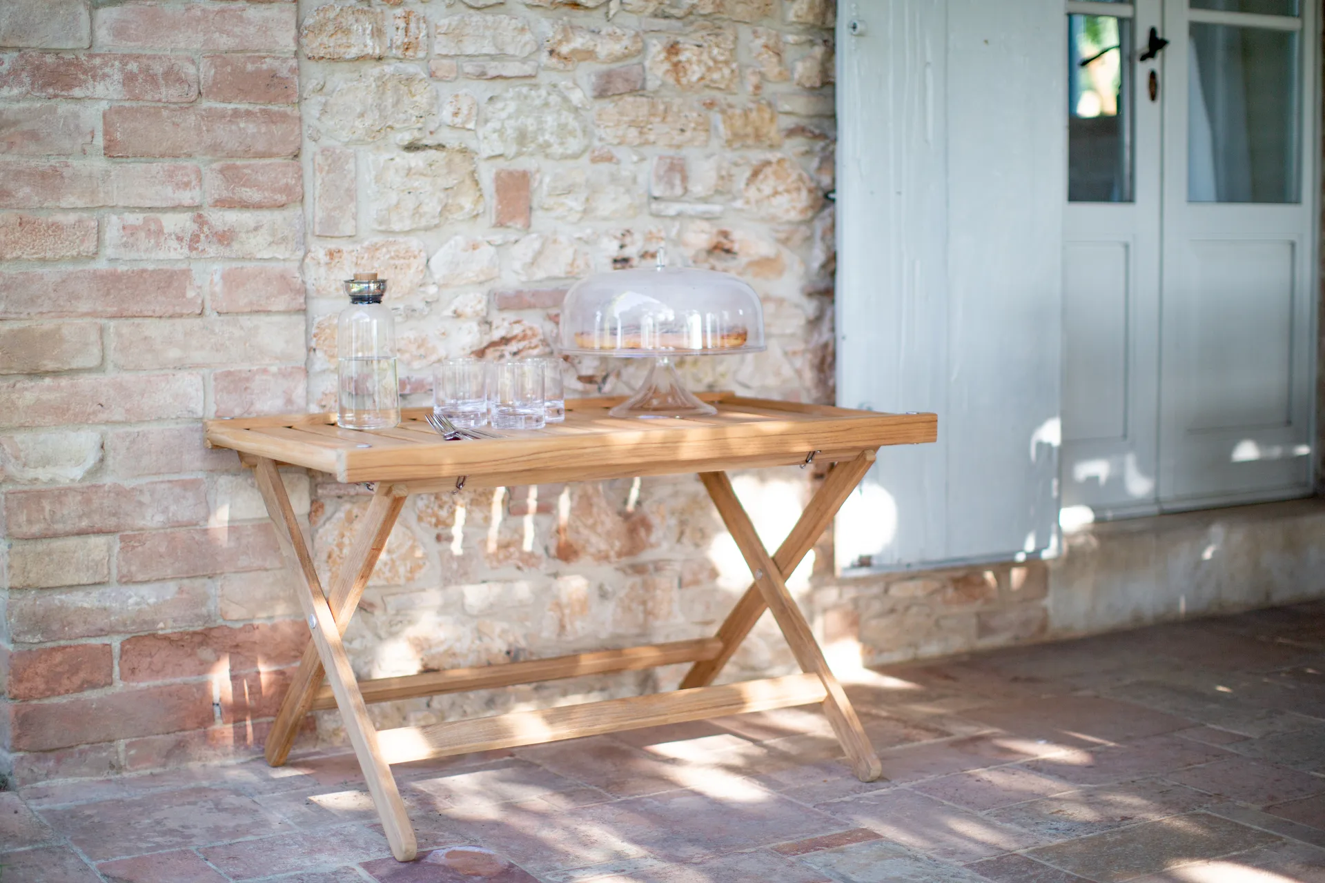 Stolik 60, Teak, 59x94 cm Fri Form