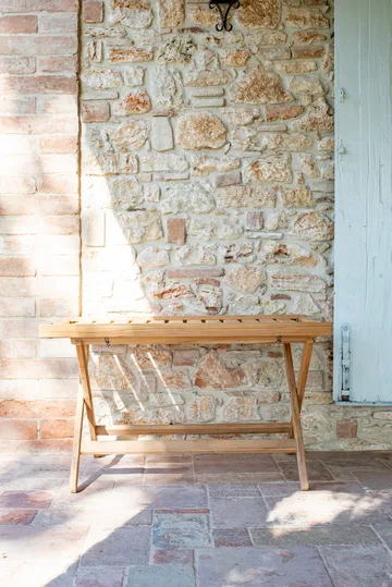 Stolik 60 - Teak, 59x94 cm - Fri Form