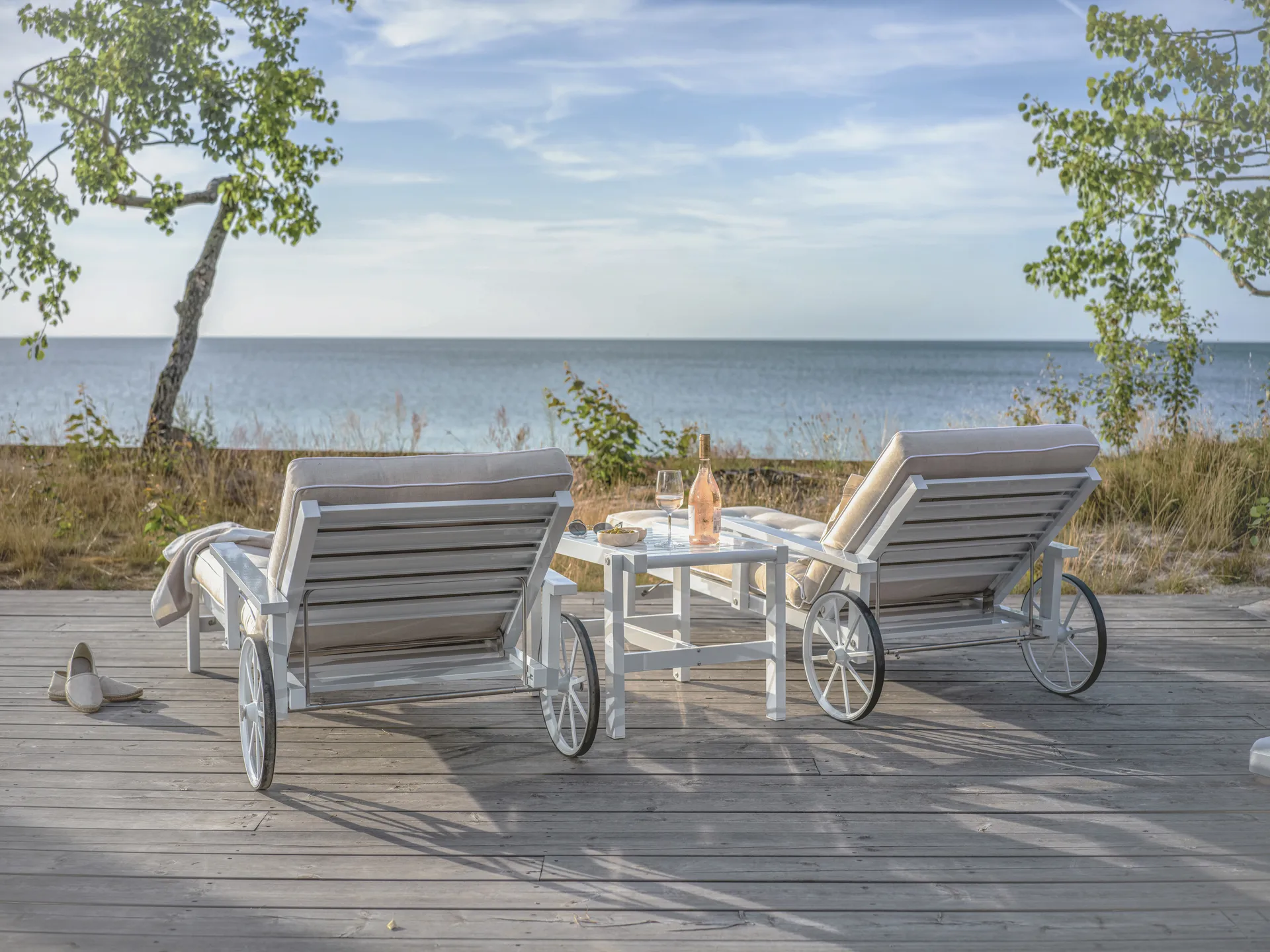 Stolik na kółkach 49, White, 50×46 cm Fri Form