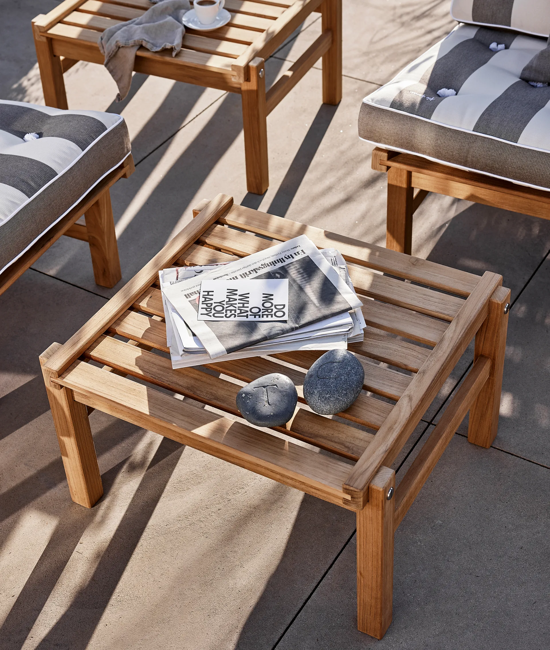 Taboret 92, Teak Fri Form