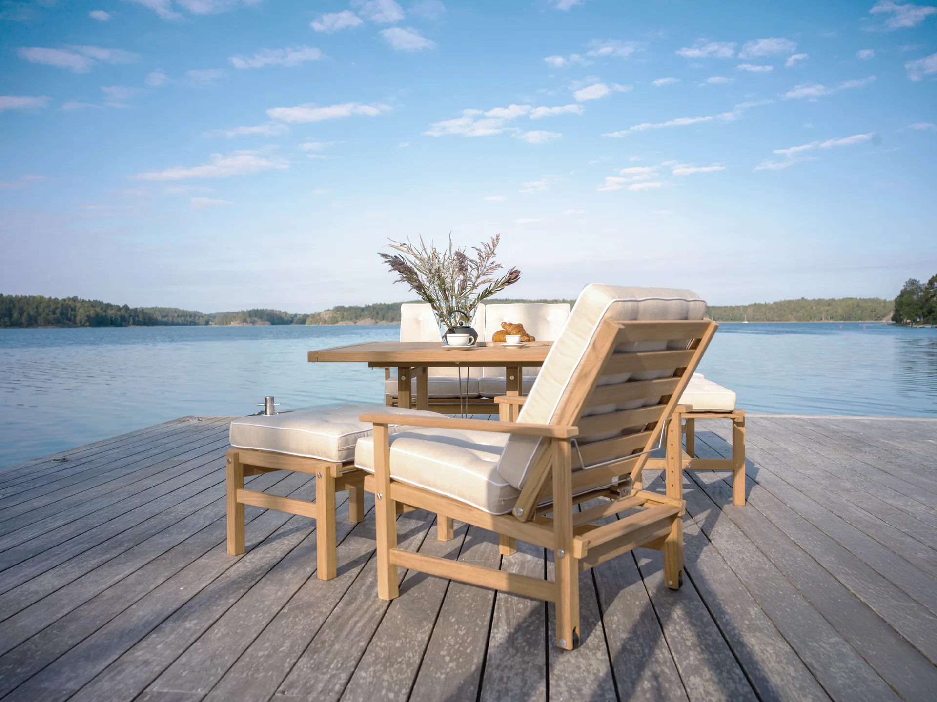 Taboret 92, Teak Fri Form