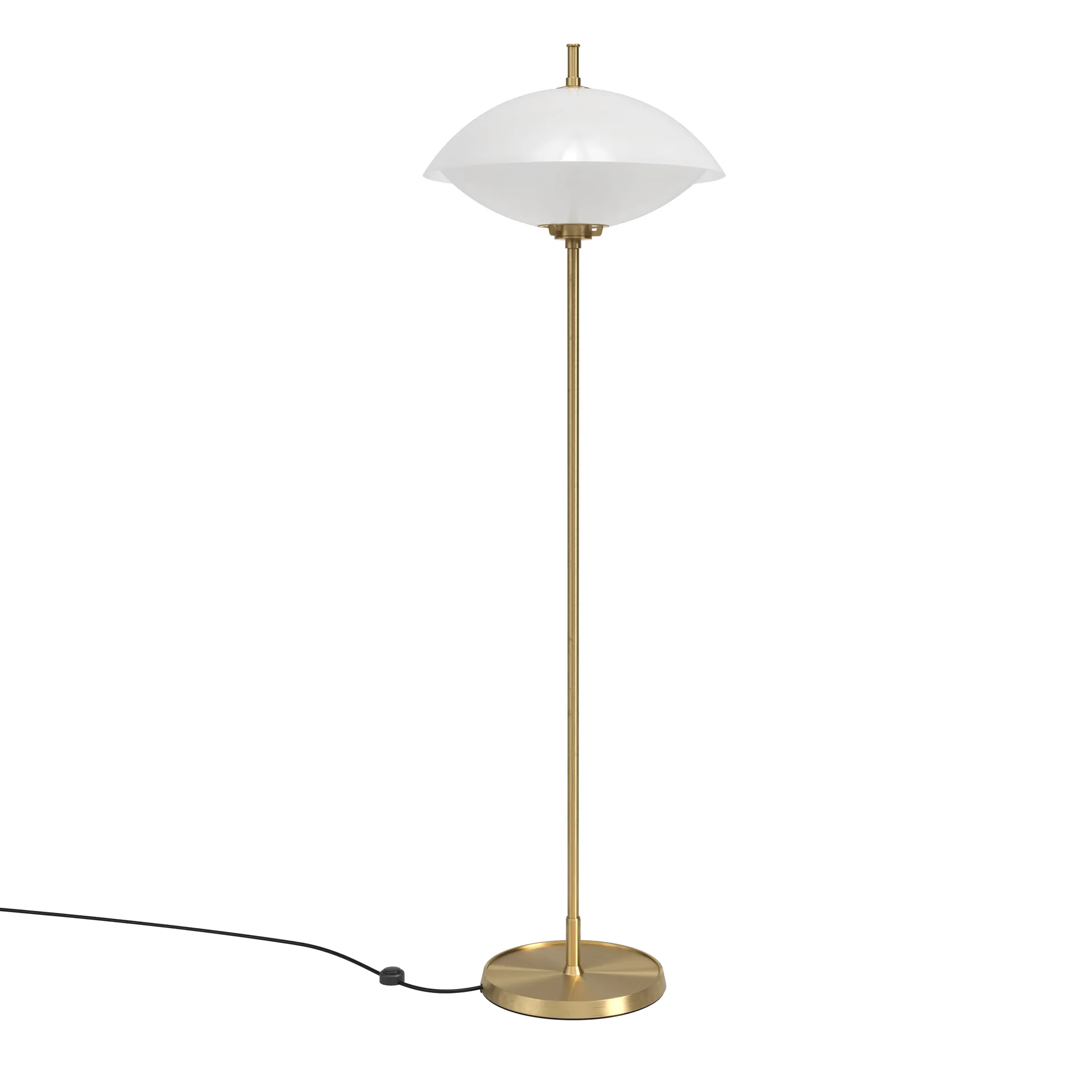 Clam lampa podłogowa 128 cm, Opal-brass Fritz Hansen