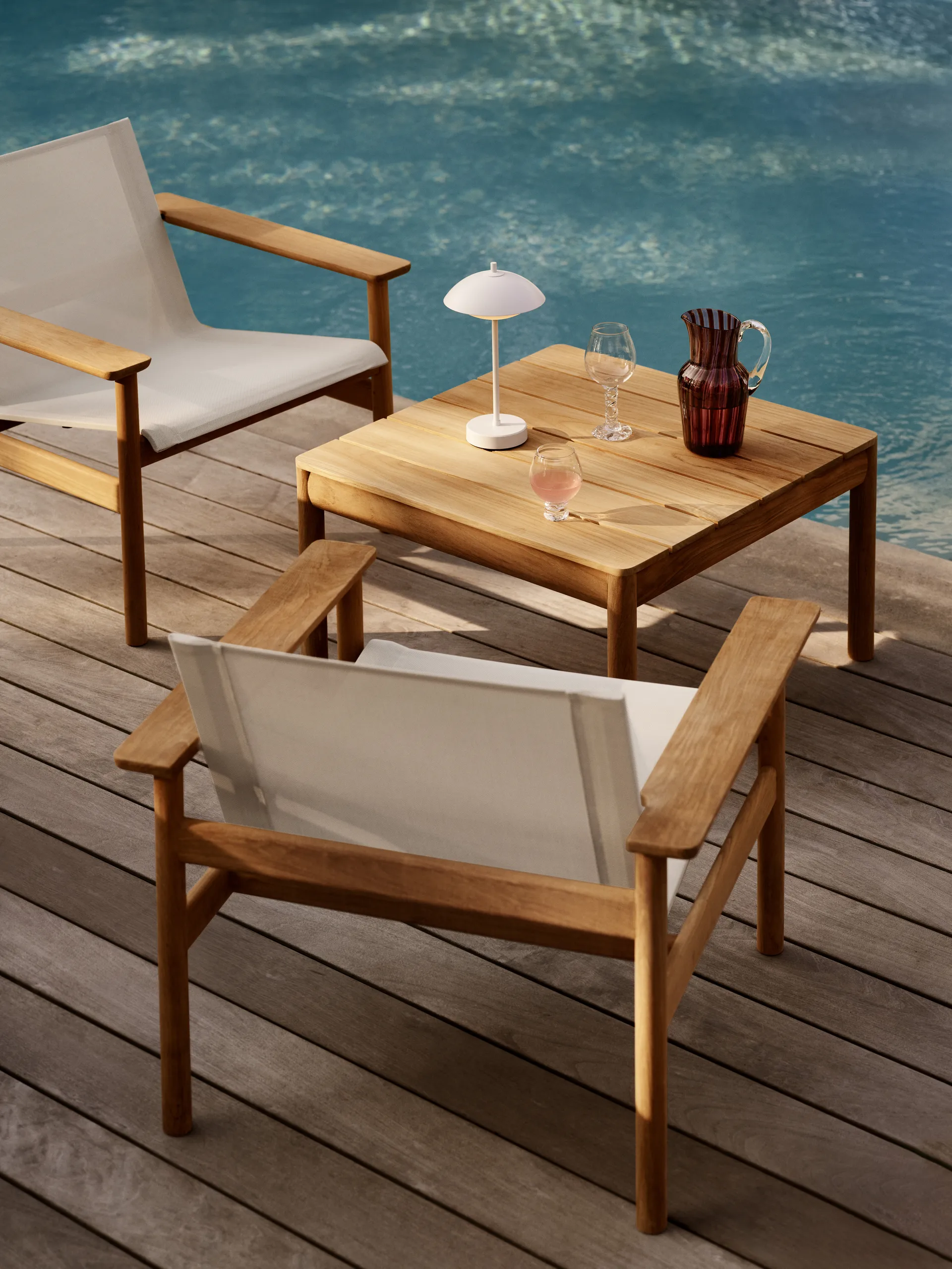 Clam przenośna lampa stołowa  31 cm, White Fritz Hansen