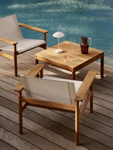 Clam przenośna lampa stołowa  31 cm - White - Fritz Hansen