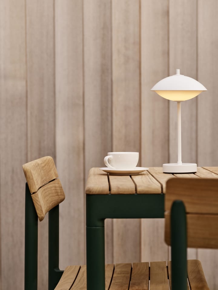 Clam przenośna lampa stołowa  31 cm, White Fritz Hansen
