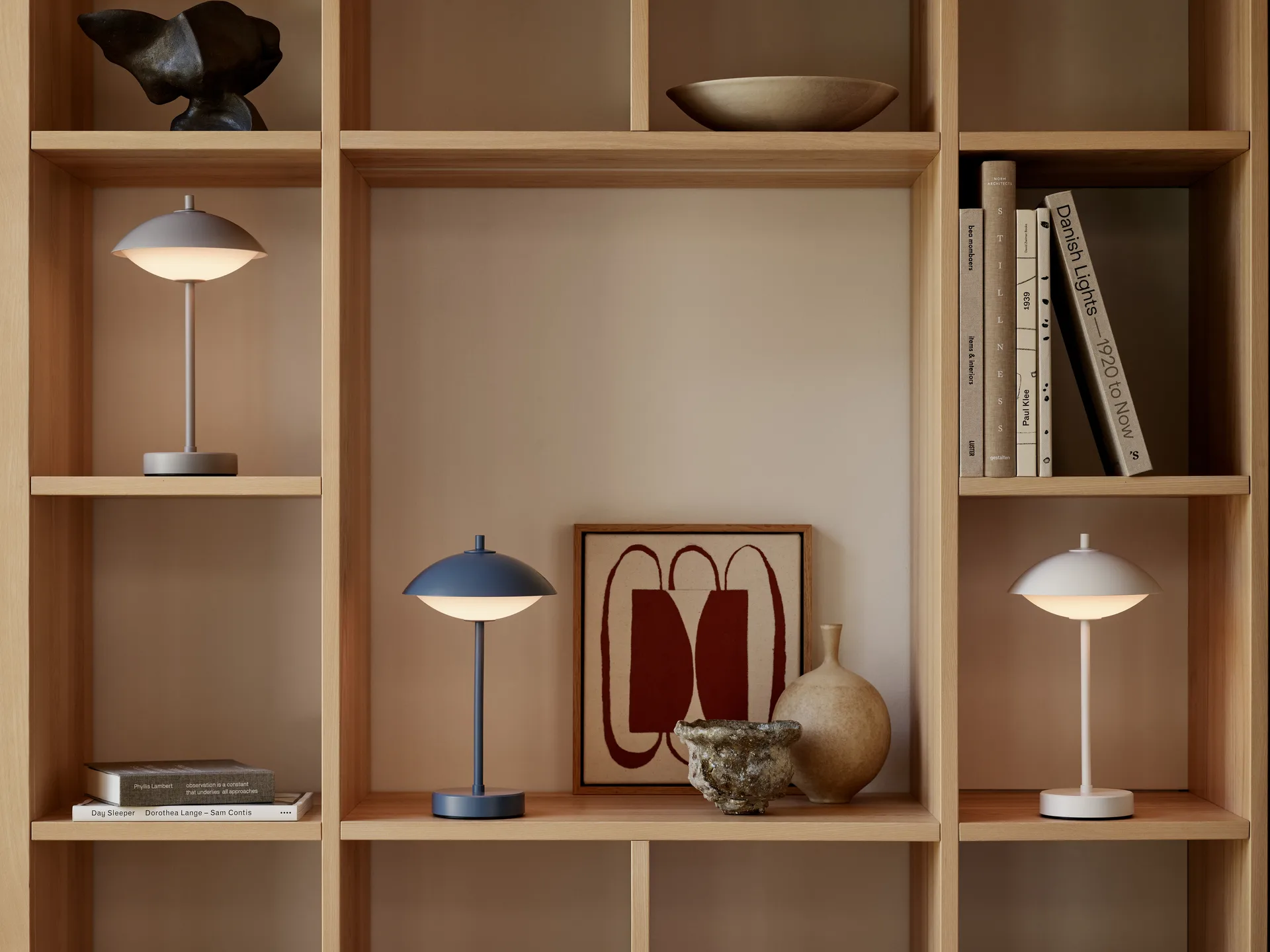 Clam przenośna lampa stołowa  31 cm, White Fritz Hansen