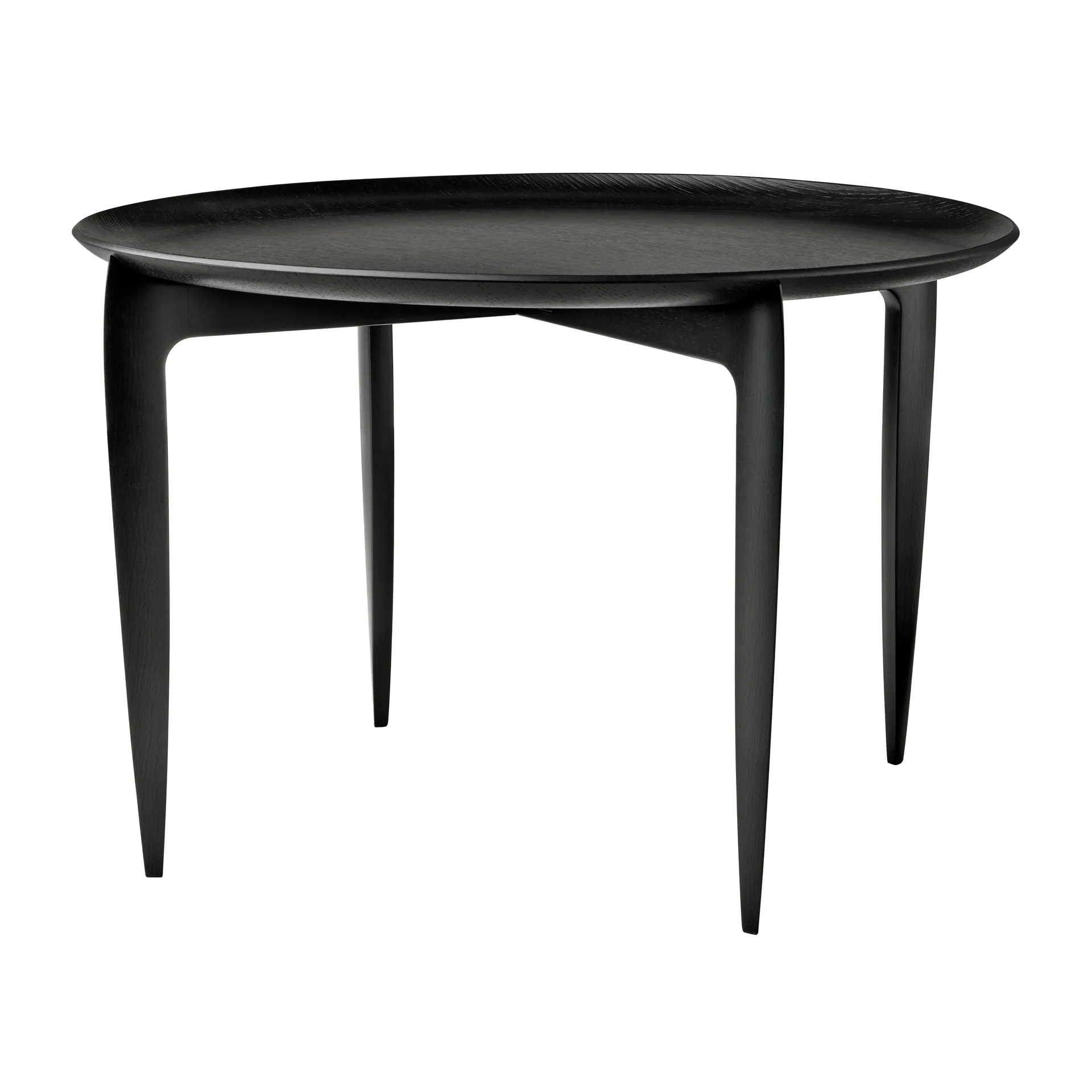 Foldable Tray Table Ø60cm, Czarny Fritz Hansen