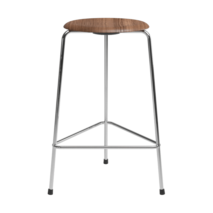 High Dot counter stool 3 nogi - Orzech włoski-chrom - Fritz Hansen