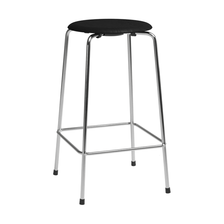 High Dot counter stool 4 nogi - Czarny popielaty-chrom - Fritz Hansen