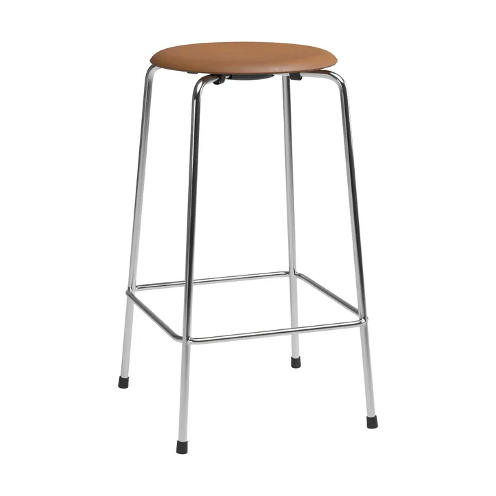 High Dot counter stool 4 nogi - Essential walnut skóra-chrom - Fritz Hansen