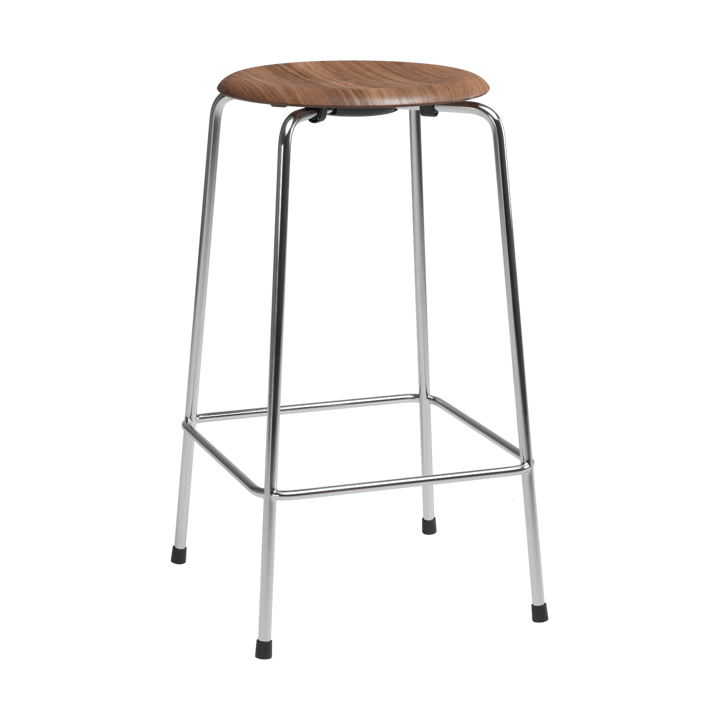 High Dot counter stool 4 nogi - Orzech włoski-chrom - Fritz Hansen