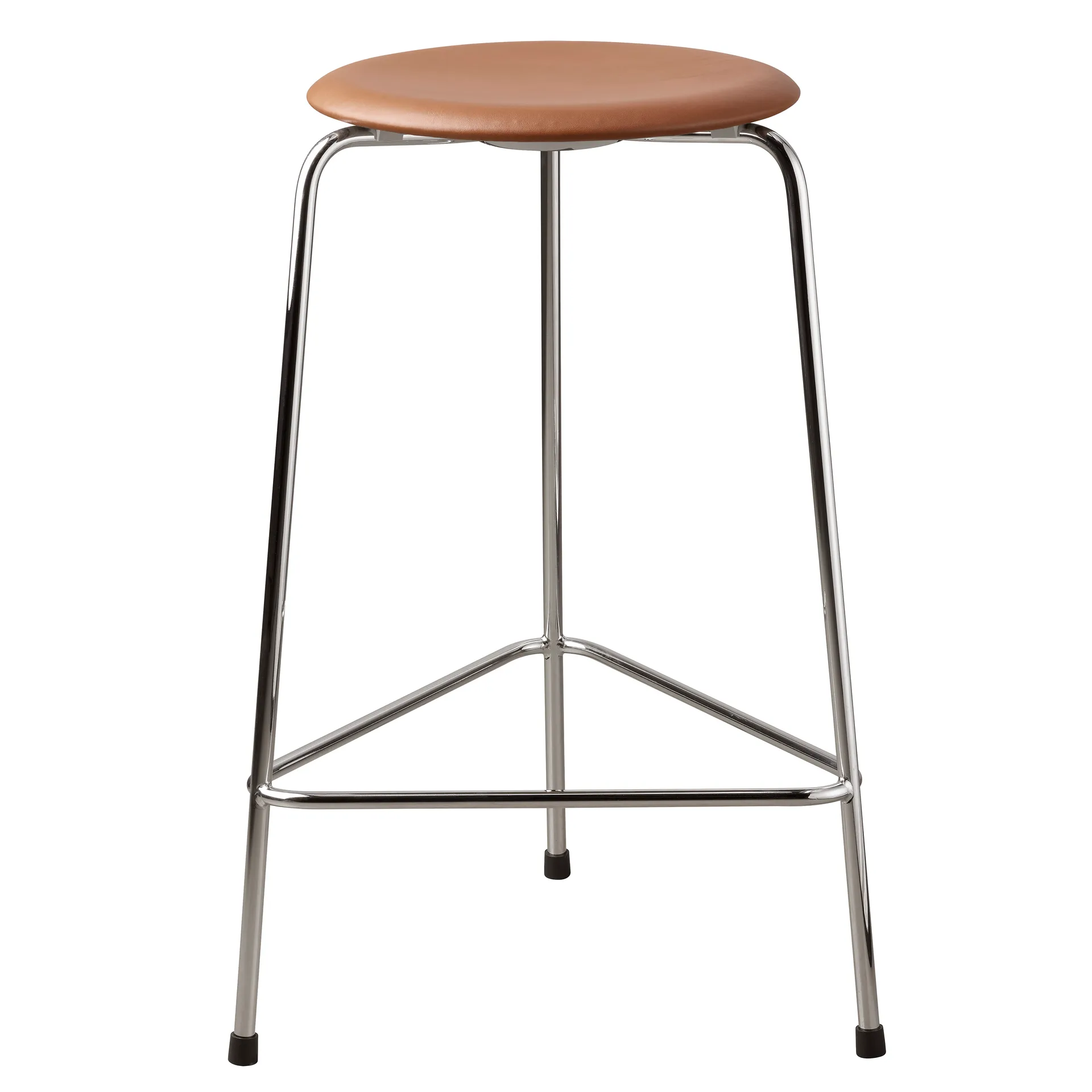 High Dot stołek skórzany, Wild leather walnut Fritz Hansen